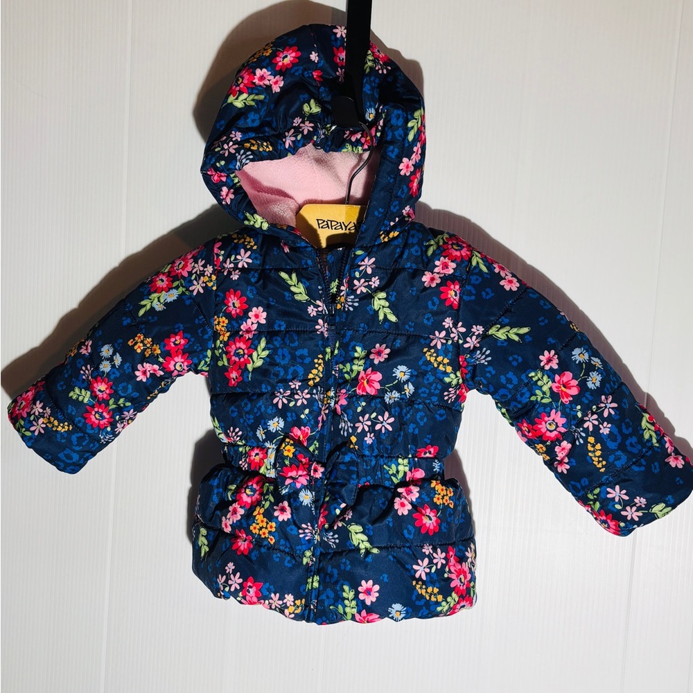 Little me Pink floral Jacket size 18 months